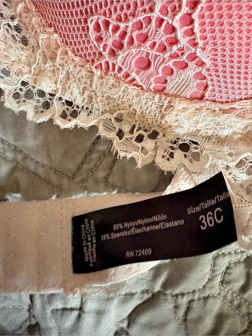 Stella McCartney Pink Lace Bra Size 36C NWT - Picture 4 of 4